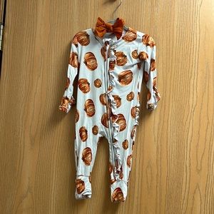 12 Month Gigi & Max Bamboo sleeper + Baby Bling headband